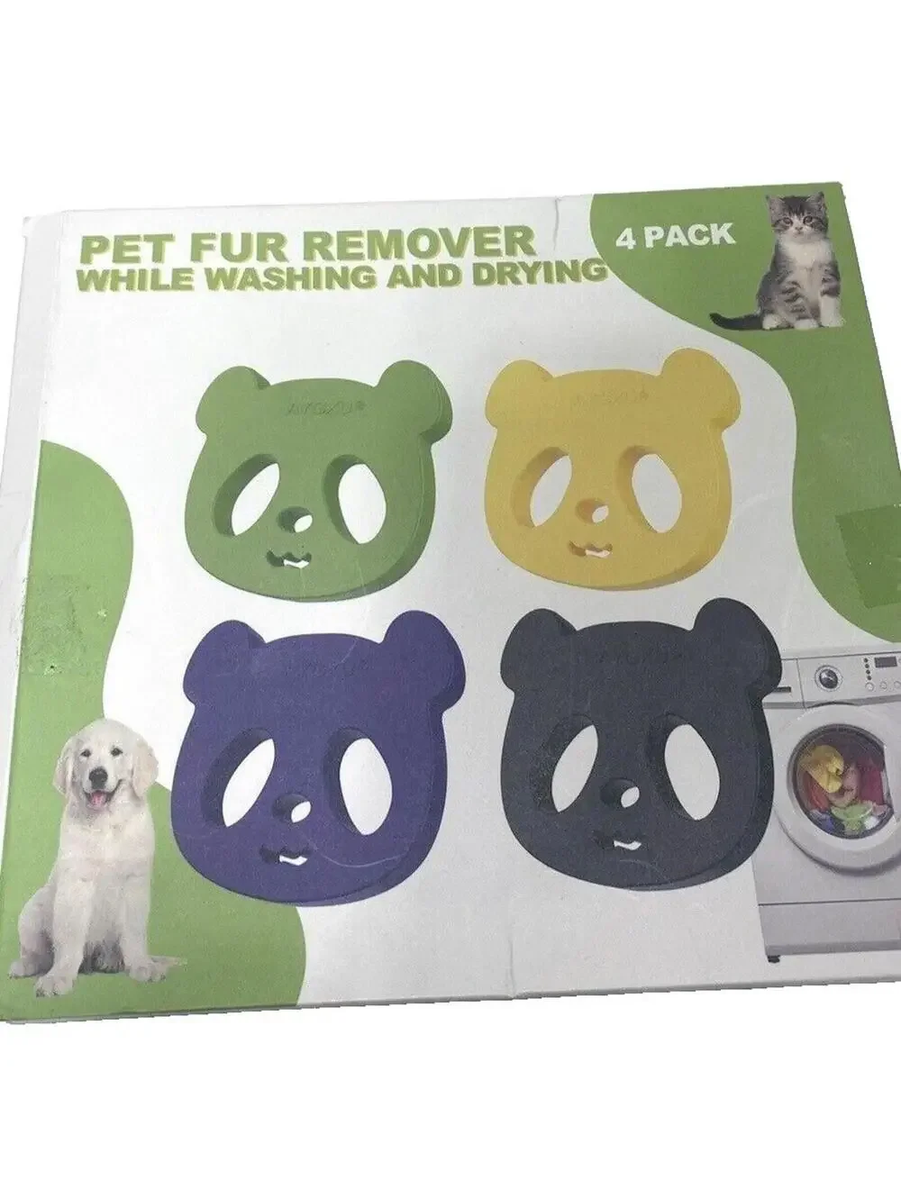 Dog Hair Washer Remover Pet Fur Wax Hair Removers for Laundry Reusable Set of 4